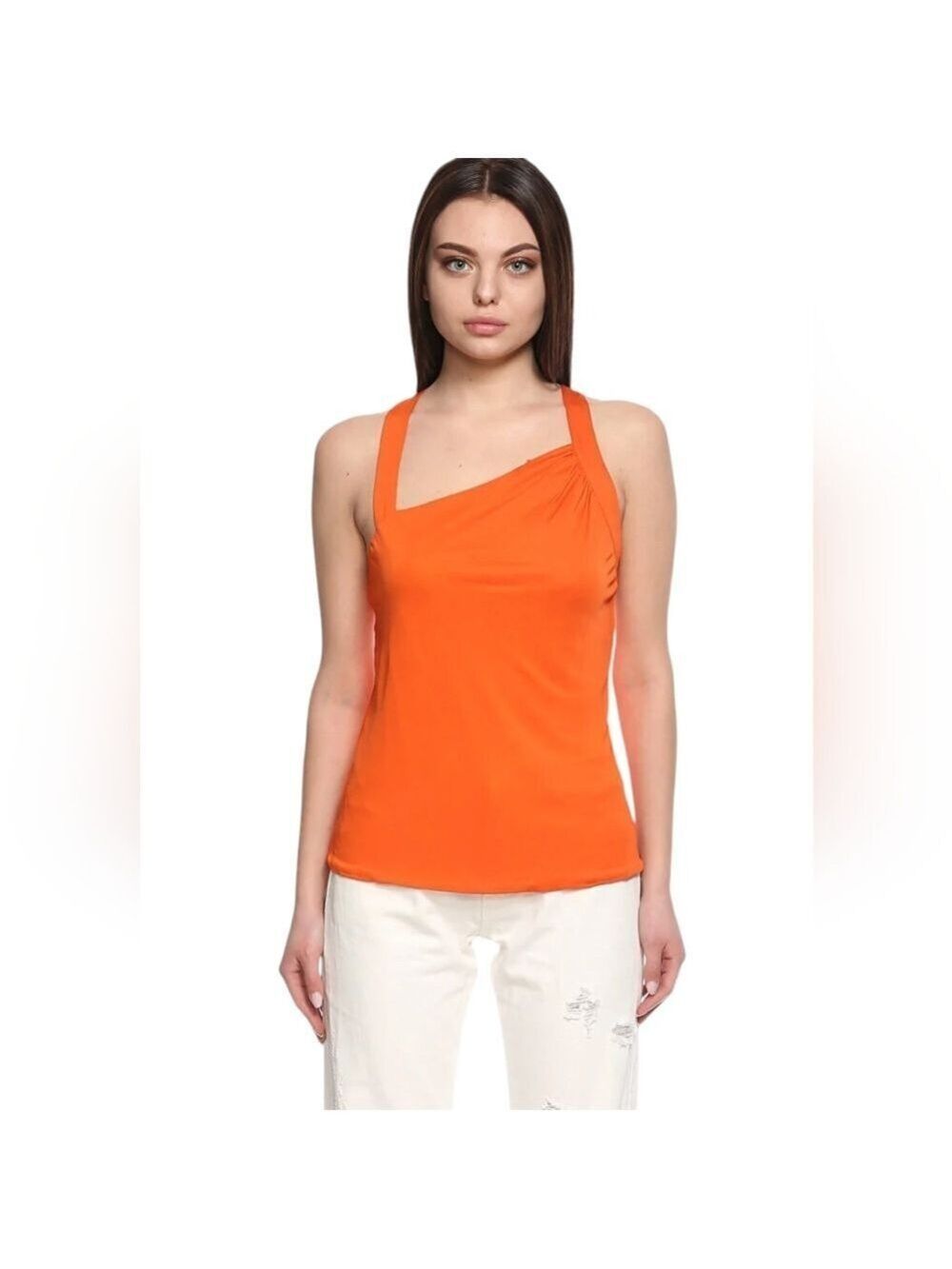 Versace Sleeveless Orange Top